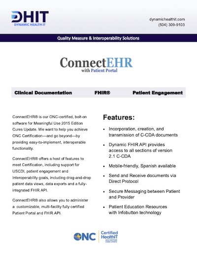 PDF overview of ConnectEHR software - resources and publications